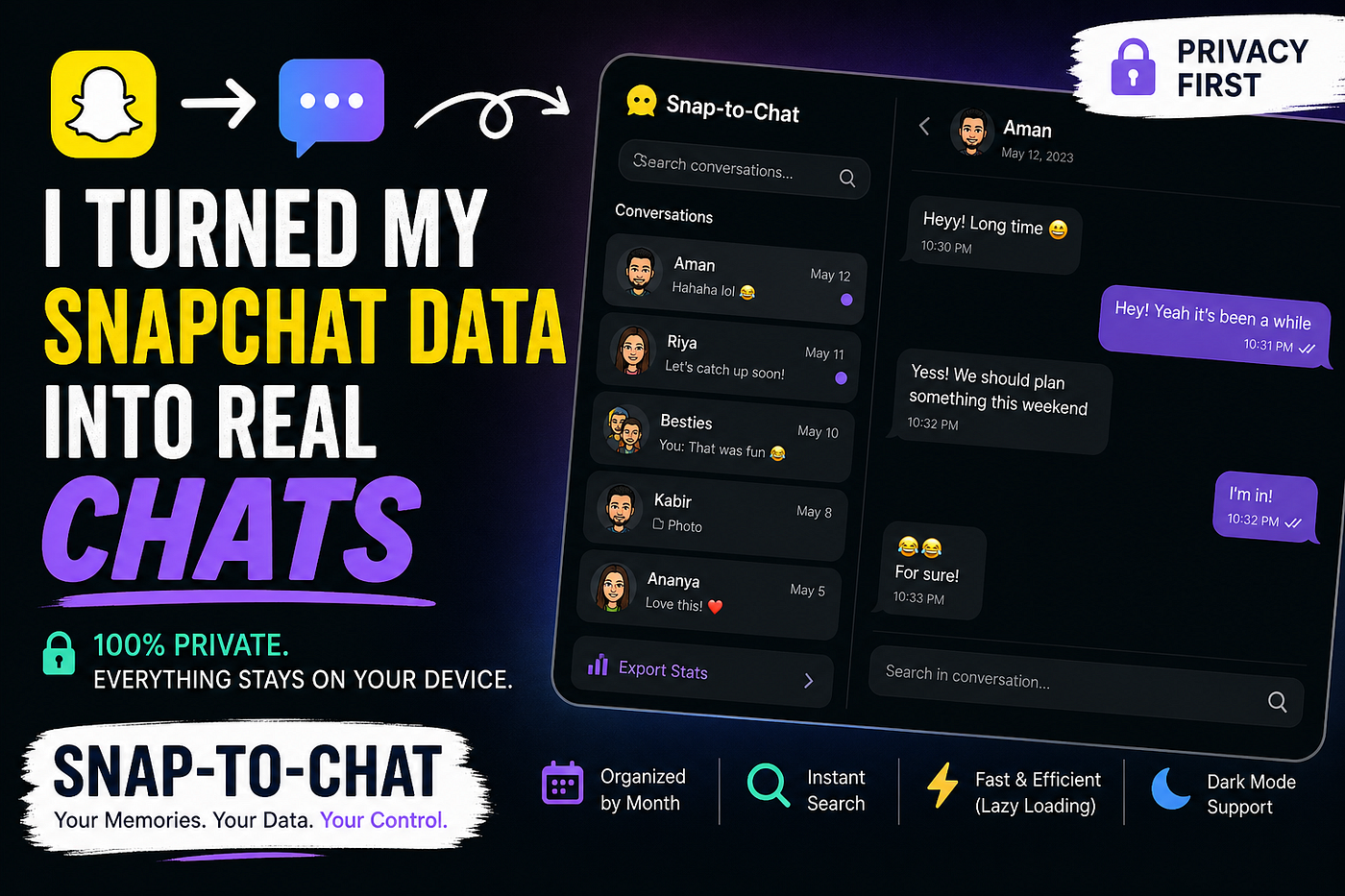 I Opened My Snapchat Data… and It Didn’t Feel Like My Life Anymore (So I Built This Tool)
