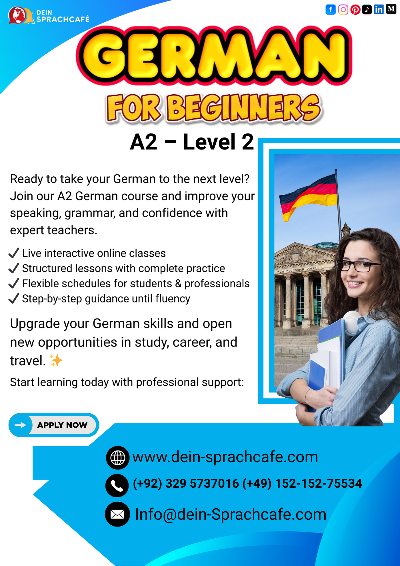 German A2 Level Course — Build Strong Communication Skills