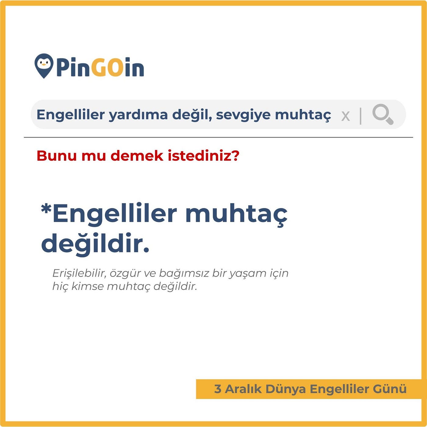 3 Aralık Engelliler Günü için gerçek mesajınız ne?