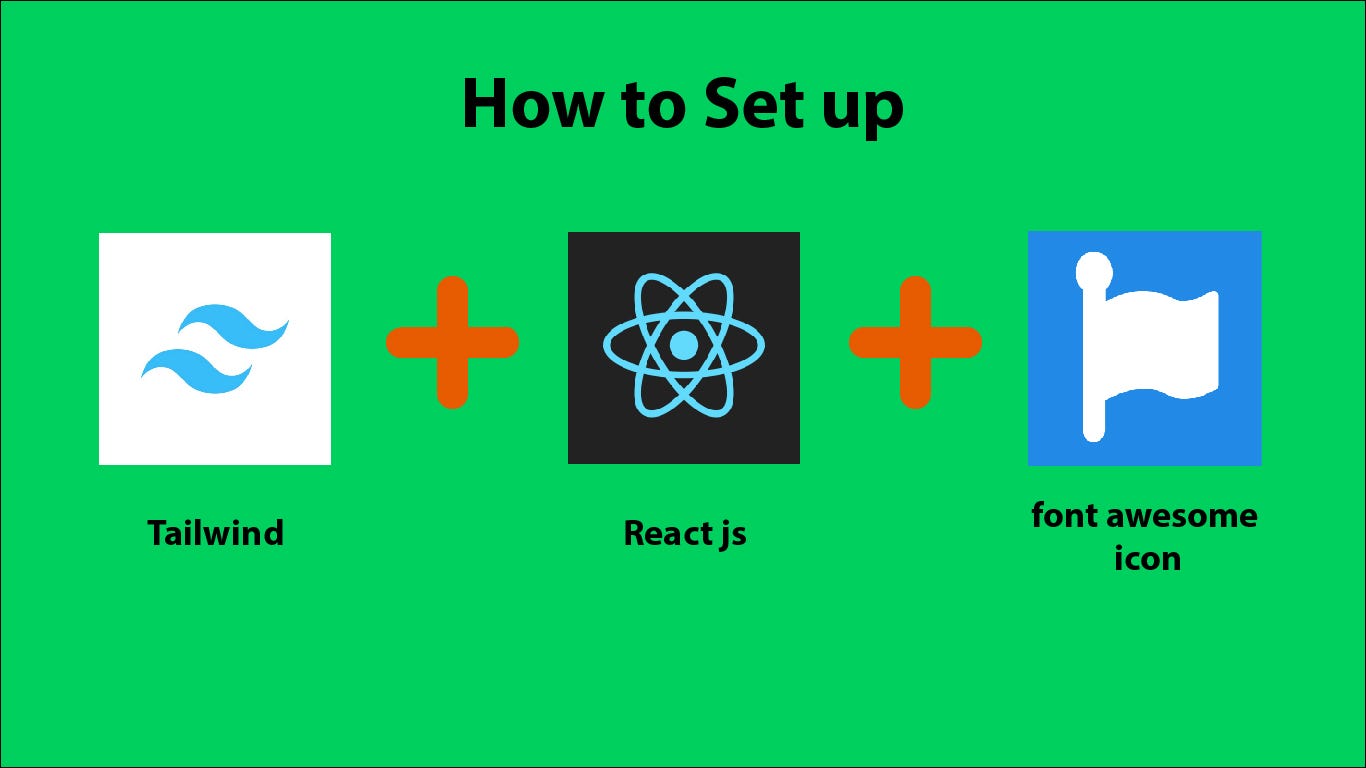 How to set up React js + Tailwind CSS + Font Awesome Icon | Medium | How to  set up Tailwind css and font icon | Medium