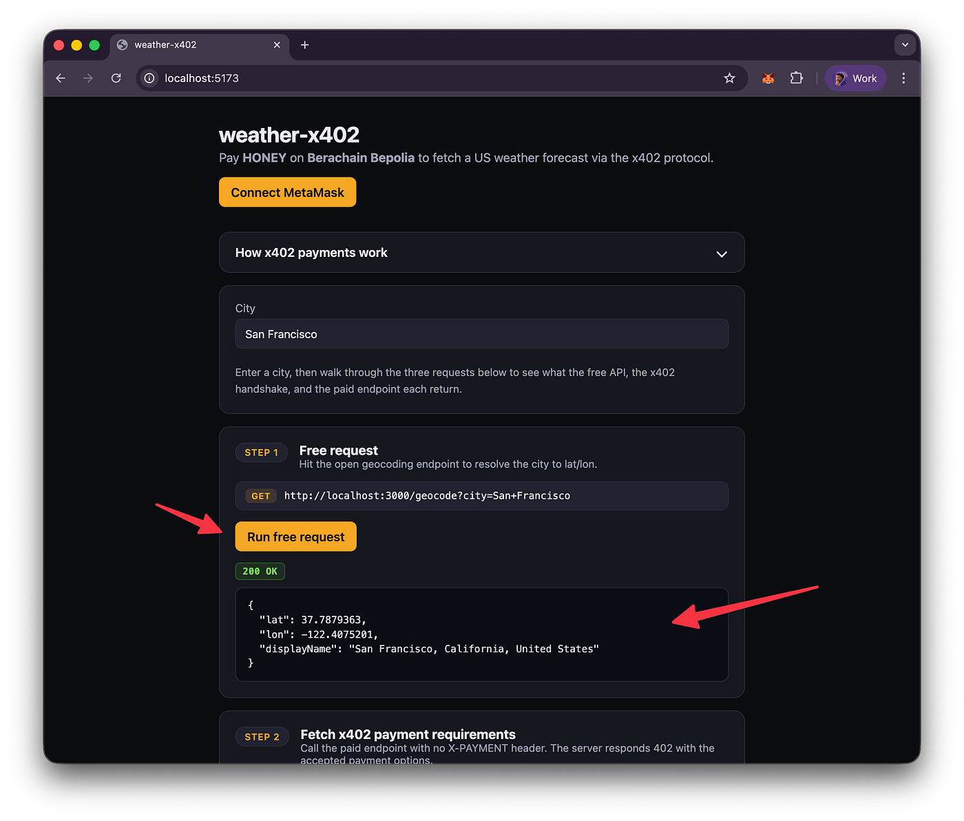 Successful Free Request