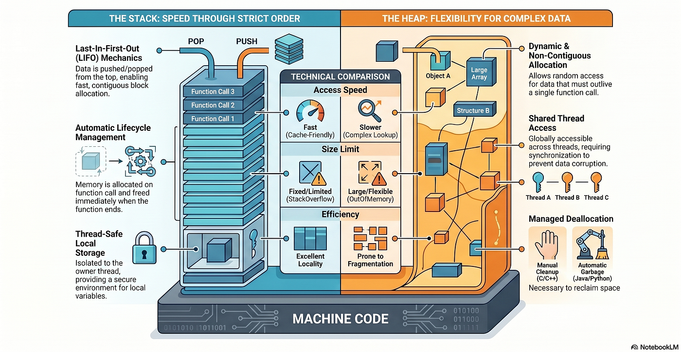 Where Does Your Code Actually Live? Stack vs Heap Explained
