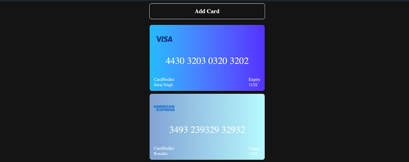 GitHub - ayushk23/credit-card-maker: ReactJS based credit card designer