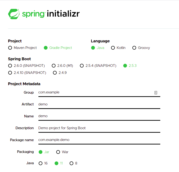 Spring boot deals initializr tutorial