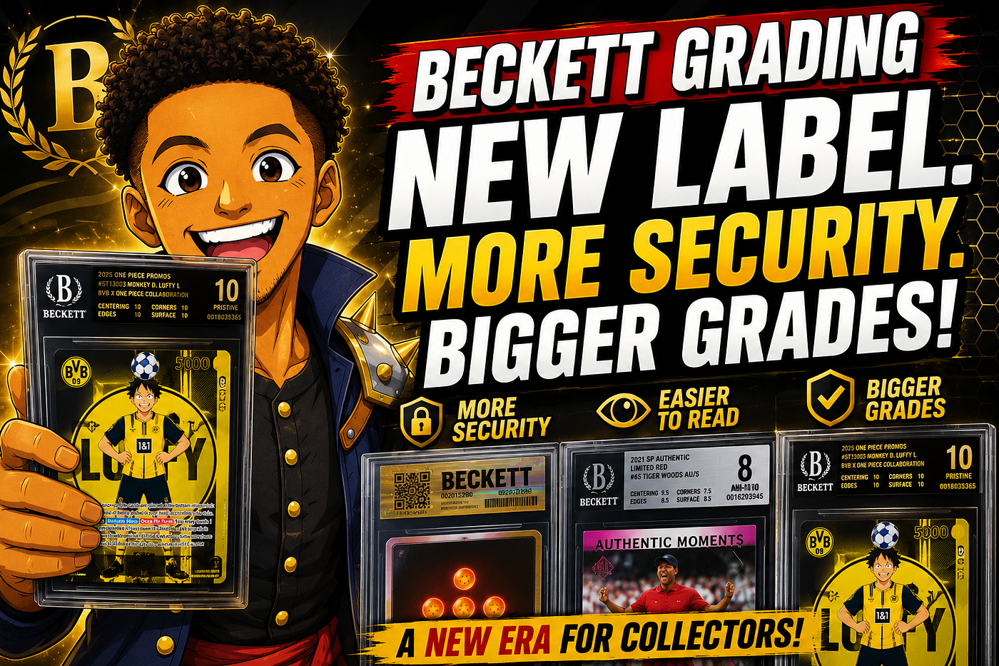 Beckett Grading Introduces a New Label Design and Modernized Identity