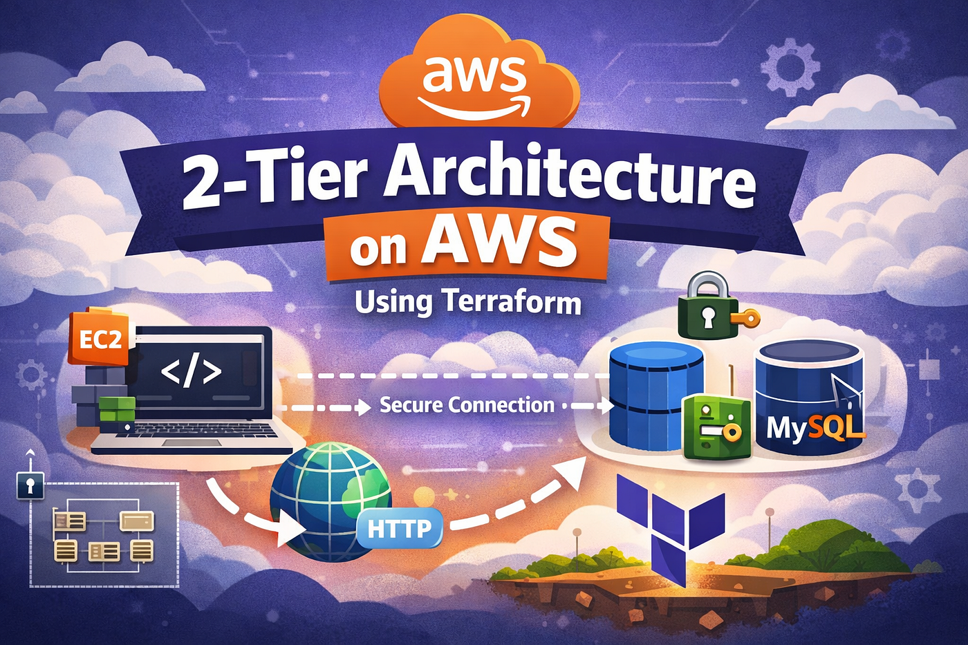 Day-22 — Building My First Secure 2-Tier AWS Web Application with Terraform: A Beginner’s Journey…