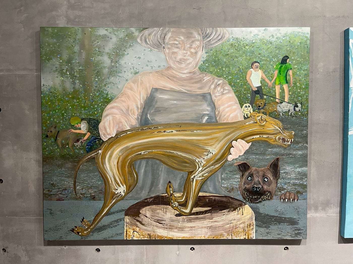 林弈軒 作品《摸摸》壓克力彩、油彩、畫布 130 x 162cm , 2026