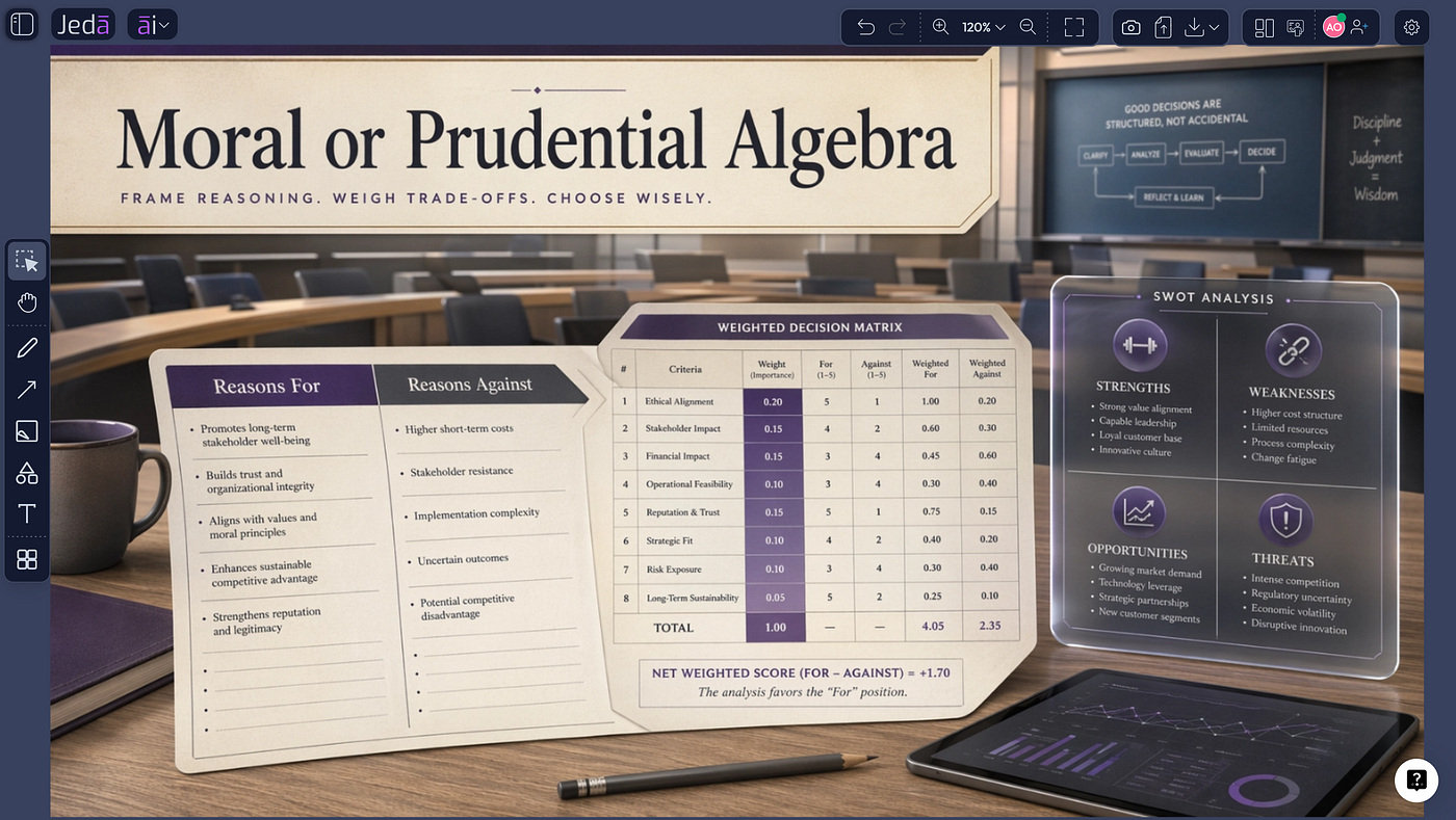 Moral or Prudential Algebra: Turn Two Honest Columns into Better MBA Decision Teaching