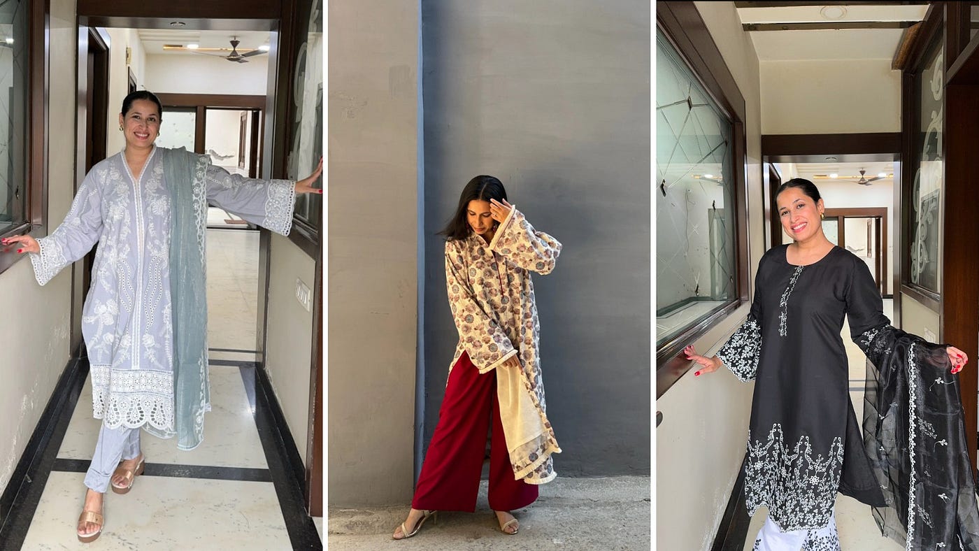 Neutral Pakistani Kurta Sets That Fit Right Into Your Workday