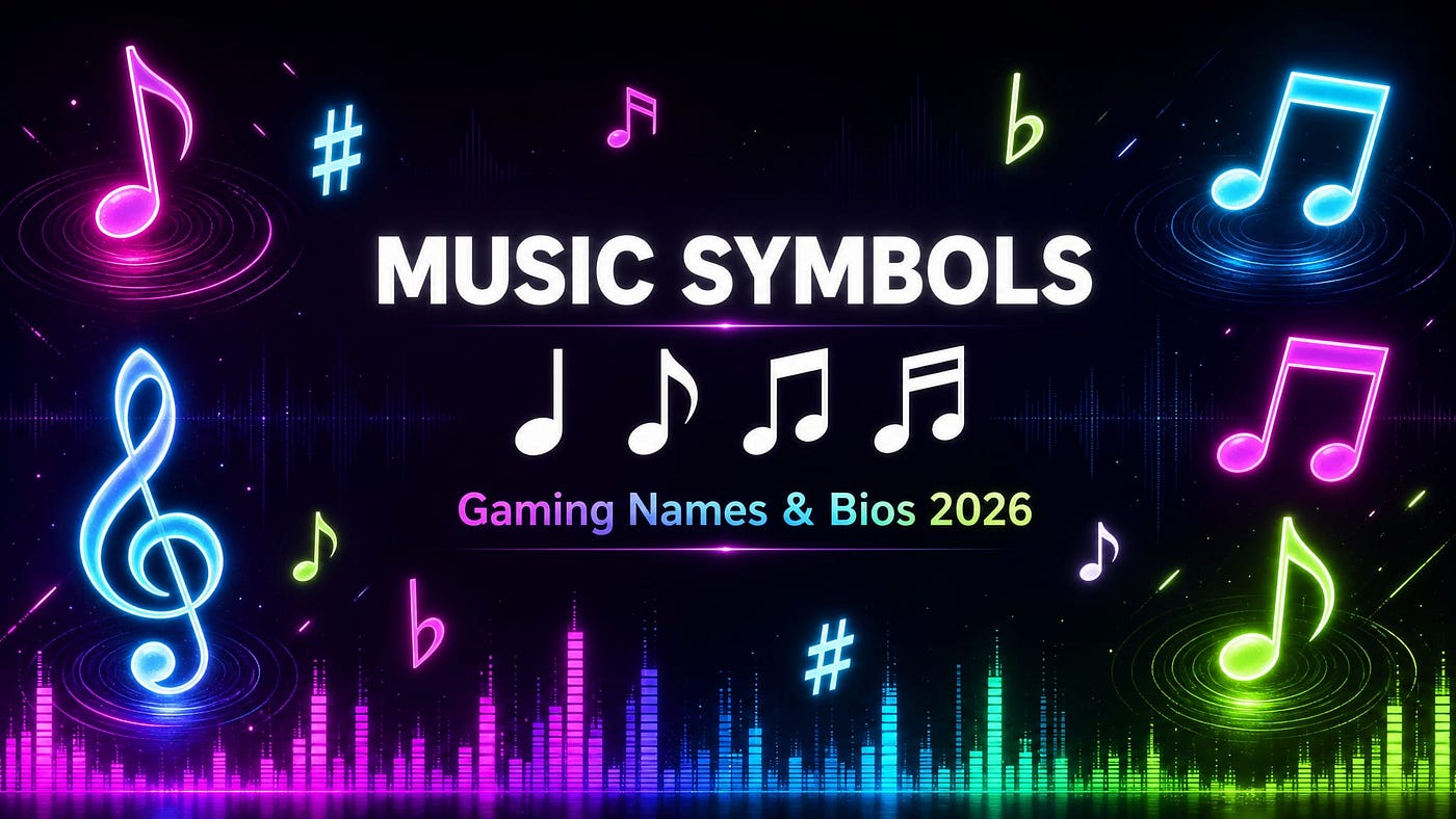Music Note Symbols ♩ ♪ ♫ ♬ — For Gaming Names, Bios, and Captions (2026)