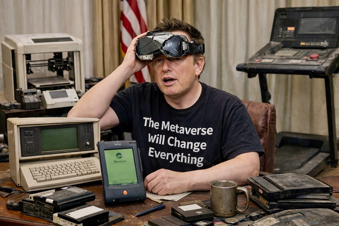 “The Metaverse Will Change Everything” AI Generated ©2026 Rocinante Research