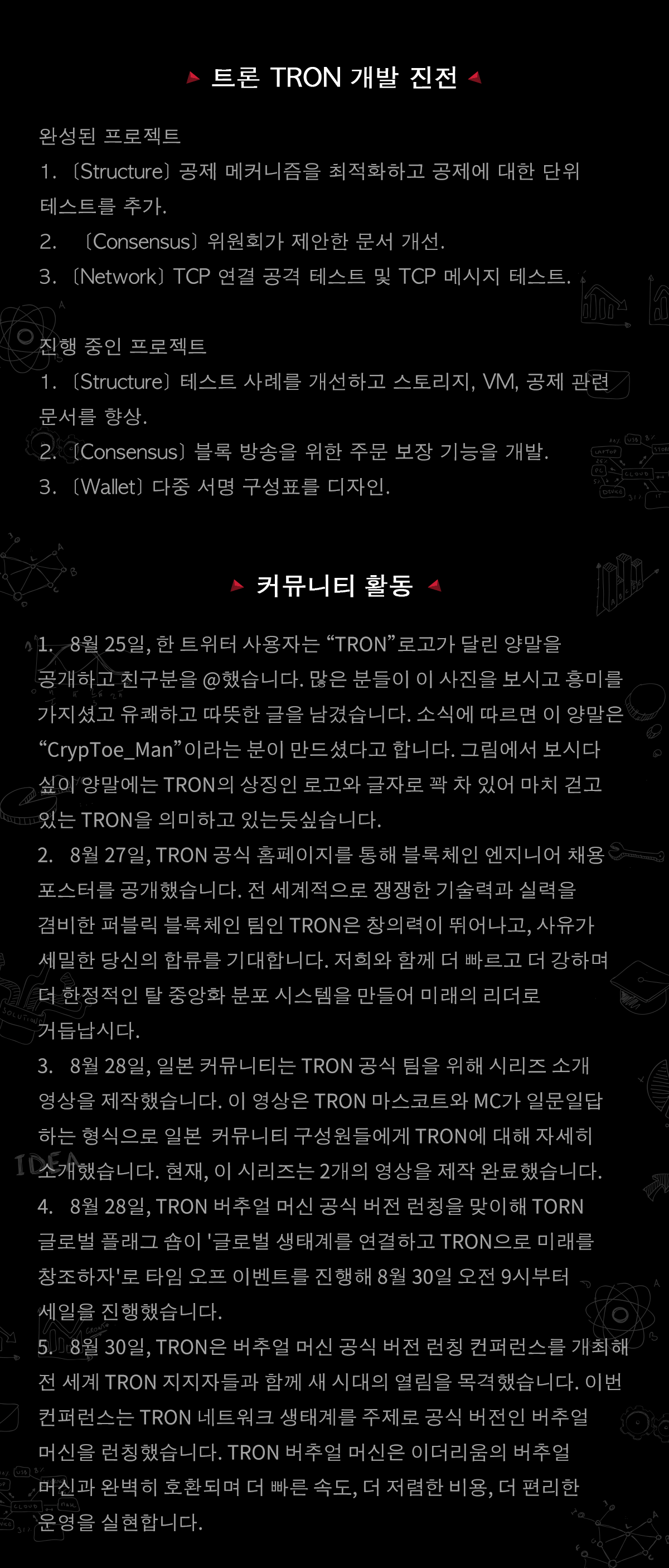 TRON weekly report 08/25–08/31 Korean version | by TRON DAO Korea | Medium