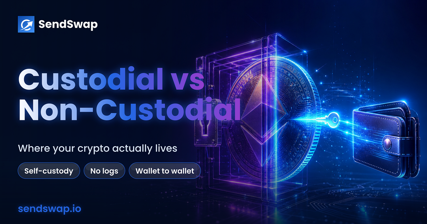 SendSwap: Custodial vs Non-Custodial Swaps: Where Your Crypto Actually Lives