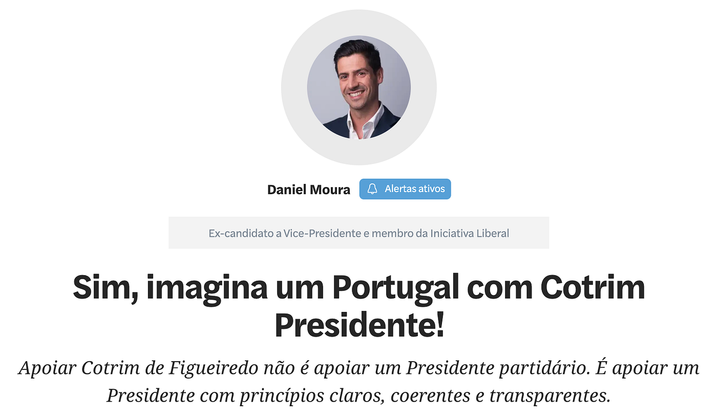 Sim, imagina um Portugal com Cotrim Presidente!