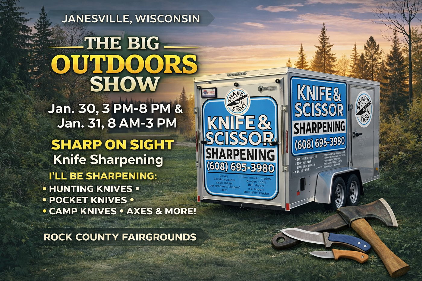 Sharp On Sight Attending the Big Outdoors Show at the Rock County Fairgrounds in Janesville…