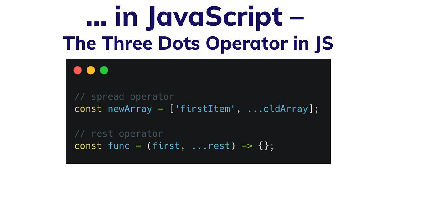 Three dots (…) Spread operator. The three dots in TypeScript are