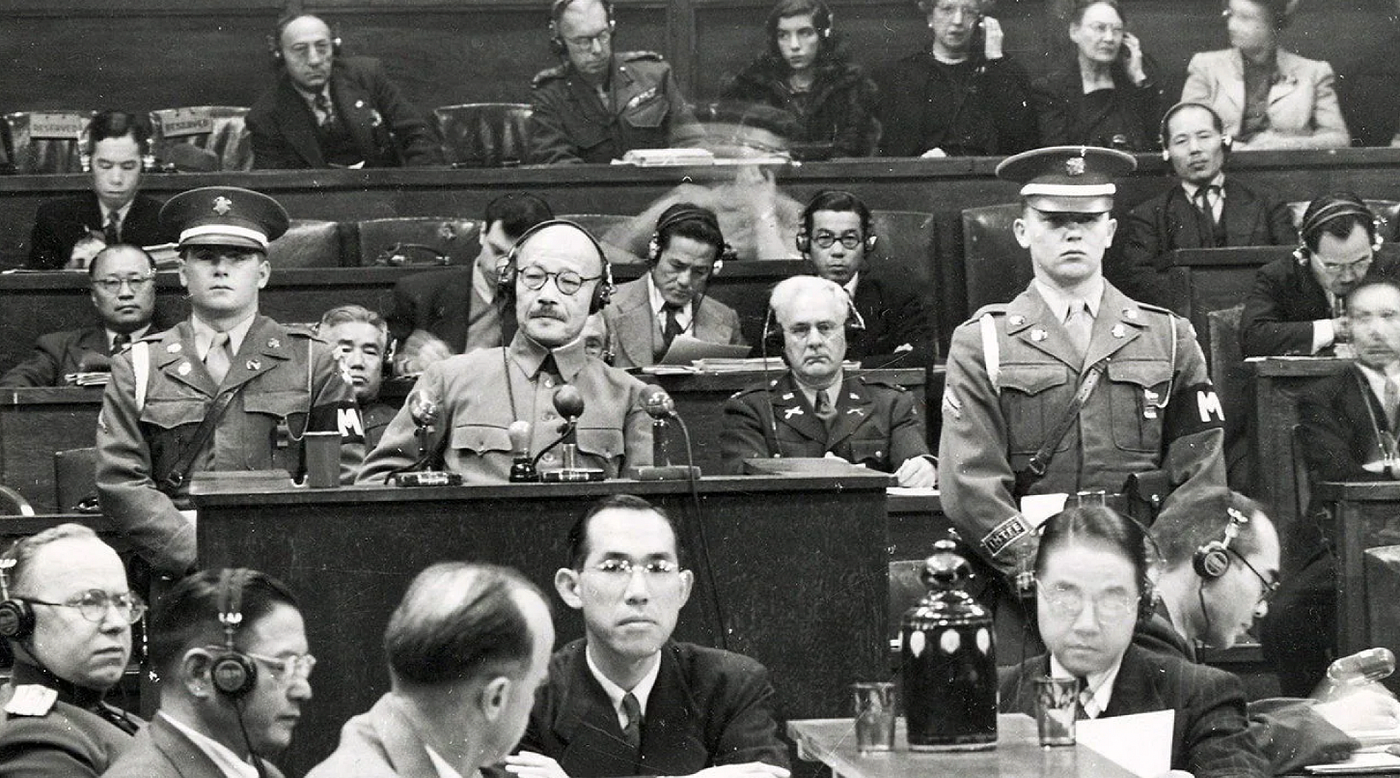 Former Japanese Prime Minister and General Hideki Tojo during the Tokyo War Crimes Tribunal in 1946. / VCG