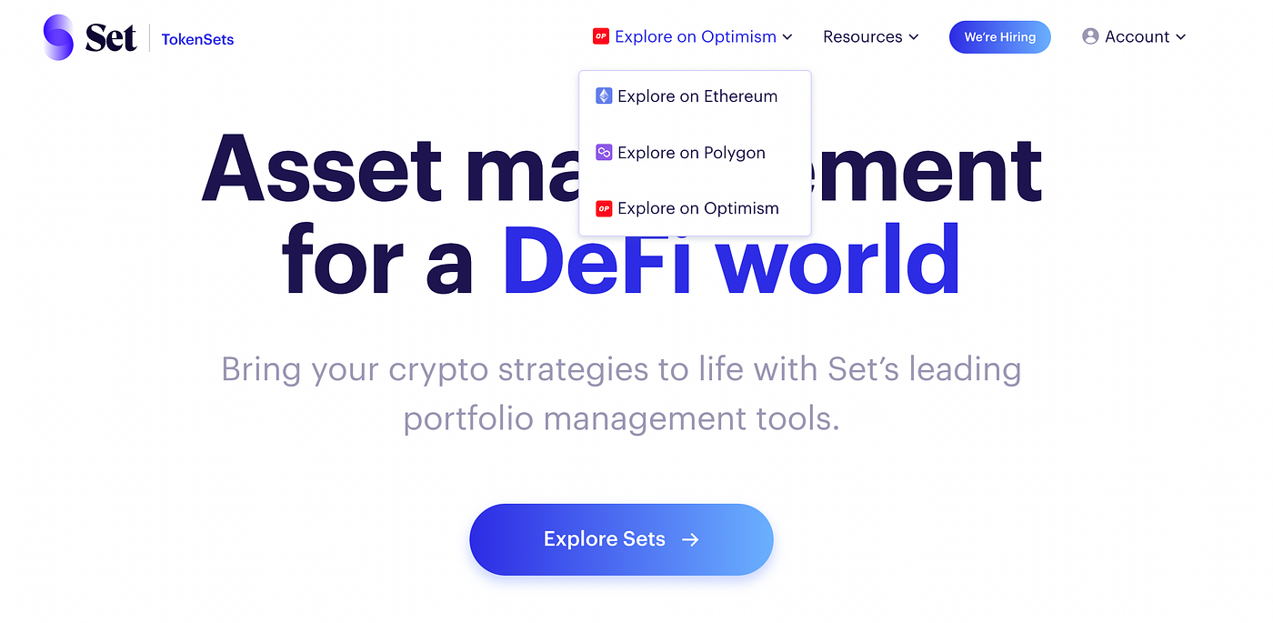 Set Protocol live on Optimism — Enabling Structured Products on Layer 2 |  by Andrew Wilkinson | Set Labs | Medium