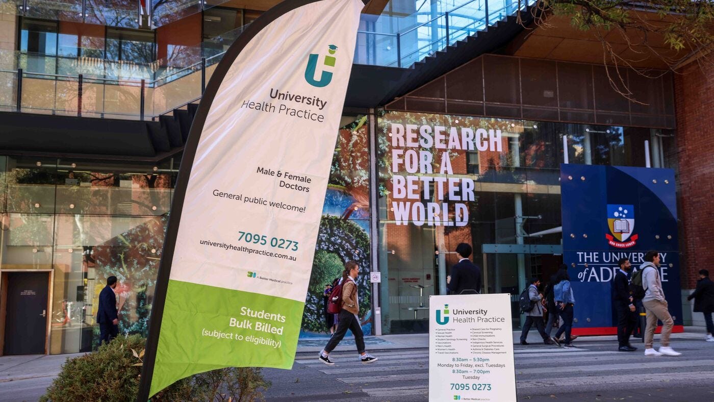 Bulk billing for Students at Uni Health Practice May Only be Temporary
