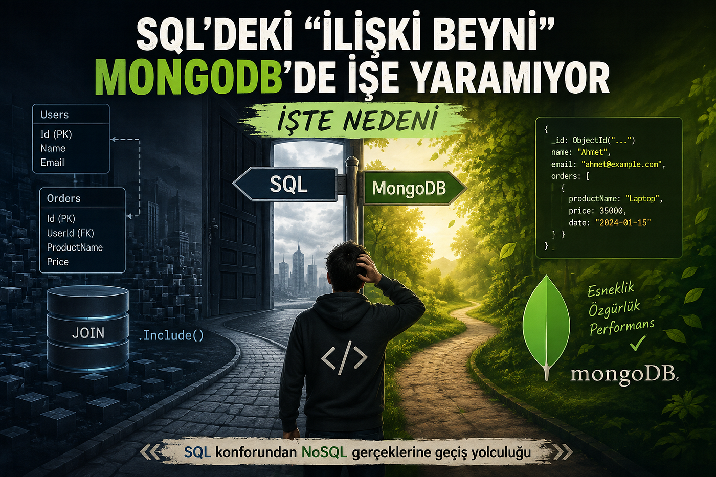 SQL’deki “İlişki Beyni” MongoDB’de İşe Yaramıyor — İşte Nedeni