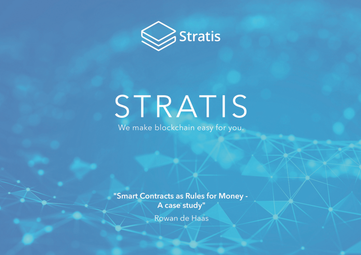 Stratis Presentation Smart Contracts as Rules for Money By Rowan de Haas |  by Khilone | Khilone | Medium