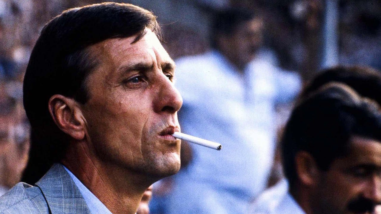 Johan Cruyff - a man who has become the personification of total football.  | by Pavil
