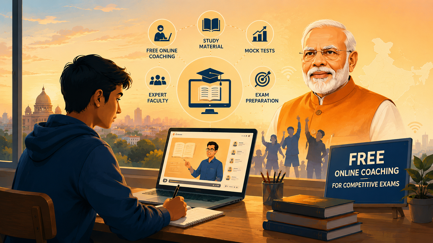 PM Modi Just Announced Free Online Coaching for Competitive Exams.