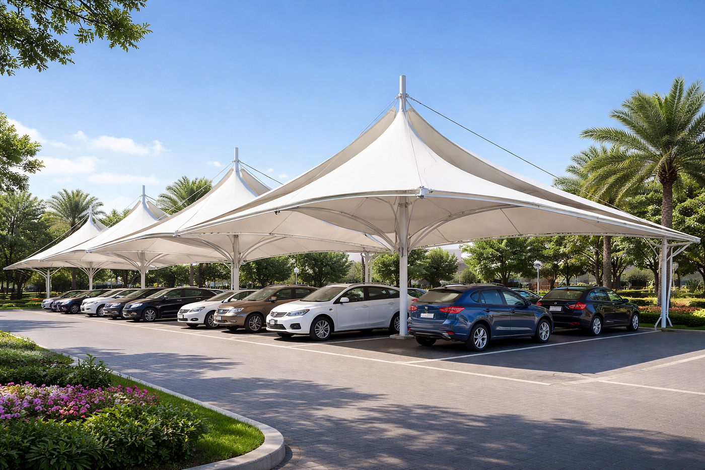 Complete Guide to Tensile Roof Structures for Car Parking, Walkways & Industrial Areas