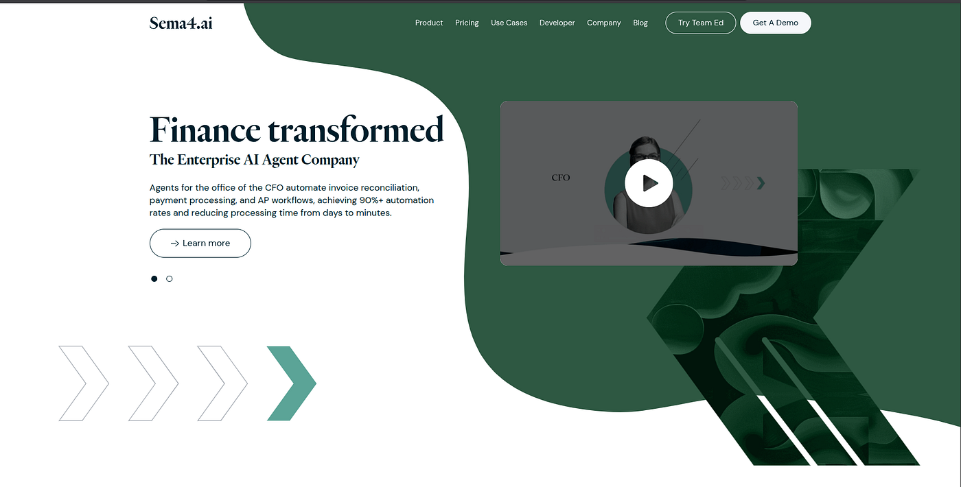 Screenshot of sema4.ai by Author