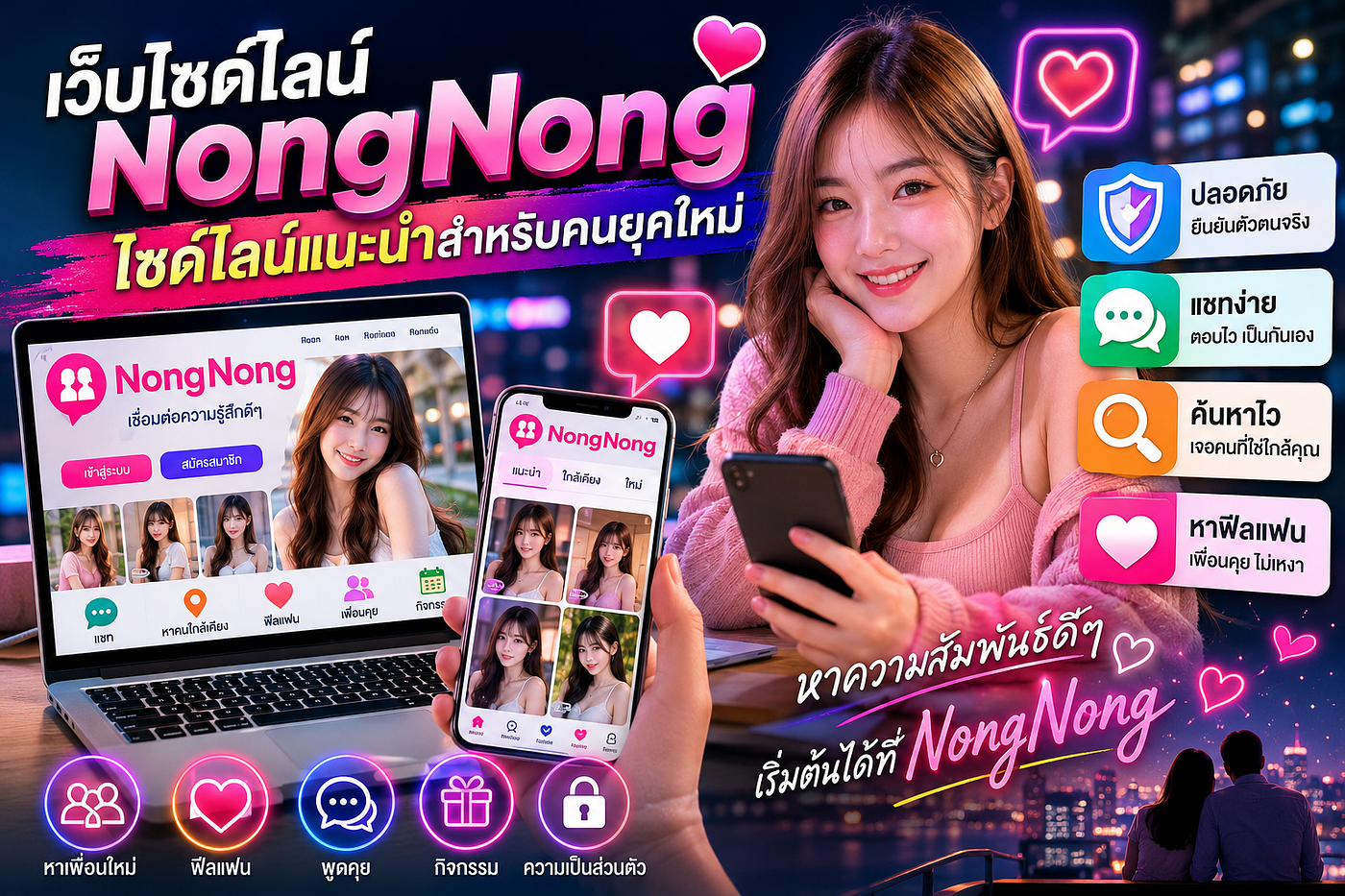 แนวโน้มเว็บไซด์ไลน์ในประเทศไทย ปี 2026: ทำไม NongNong จึงกลายเป็นไซด์ไลน์แนะนำสำหรับคนยุคใหม่