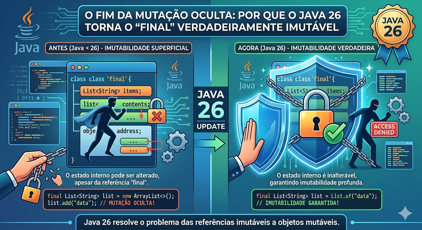 O Fim da Mutação Oculta: Por que o Java 26 torna o ‘final’ verdadeiramente imutável