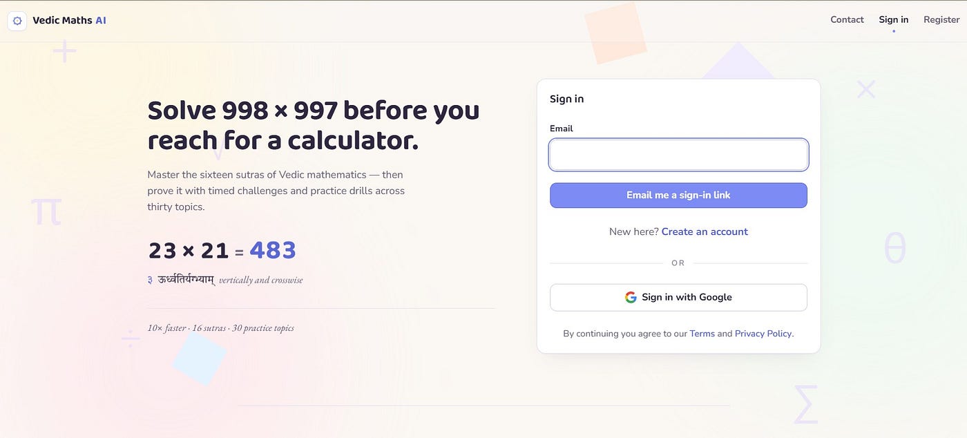 Vedic Maths AI