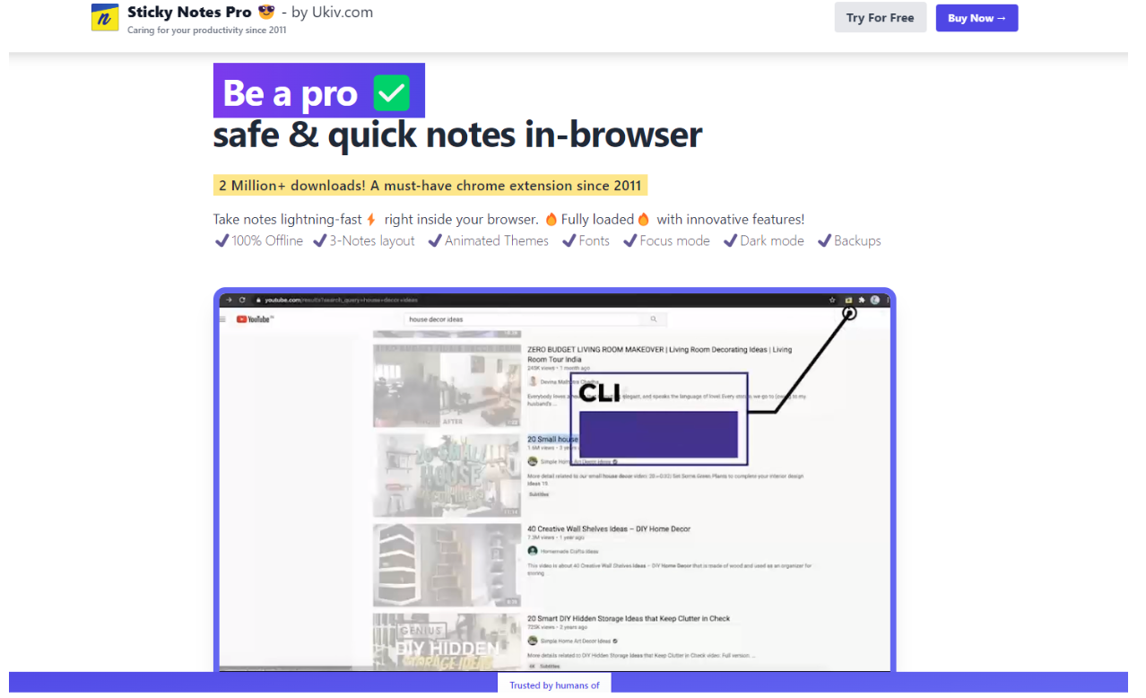 Sticky notes sale chrome