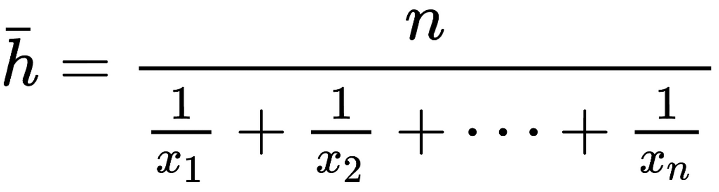 Como calcular média harmônica em JavaScript/TypeScript? | by Alan Taranti |  Medium