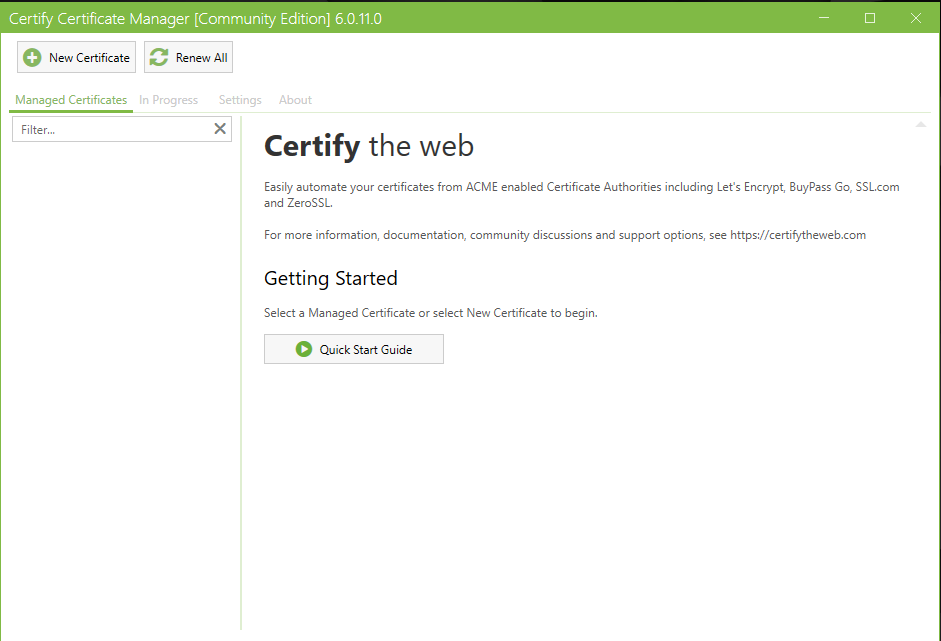 certify windows