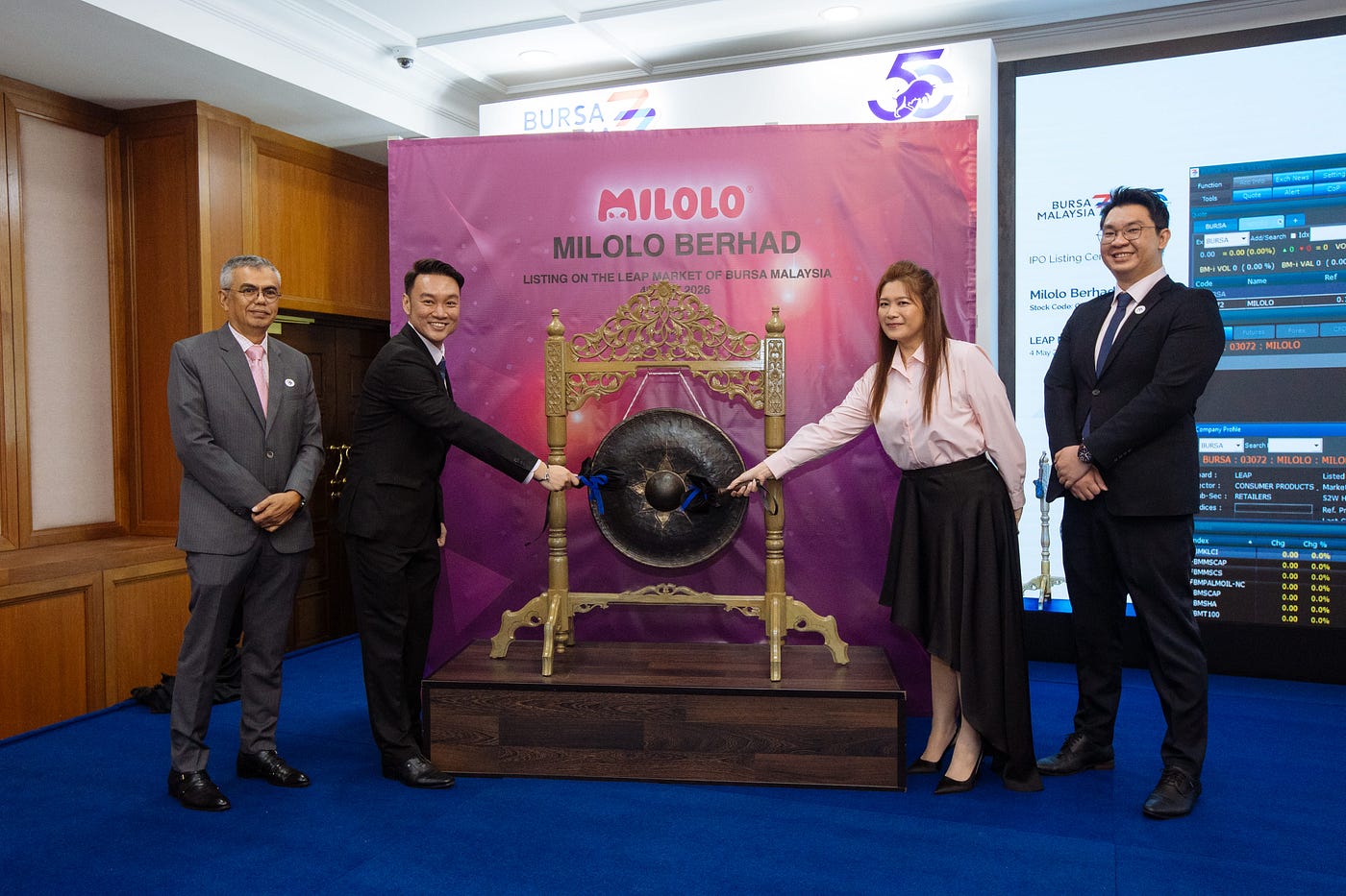From left: 1. Dato Wan Asmadi Wan Ahmad, Managing Principal, DWA Advisory Sdn Bhd 2. Datuk Millan Lee, Managing Director & Founder, Milolo Berhad 3. Datin Michelle Liew, Director and Head of Marketing, Milolo Berhad 4. Keith Chong, Independent Non-Executive Director, Milolo Berhad