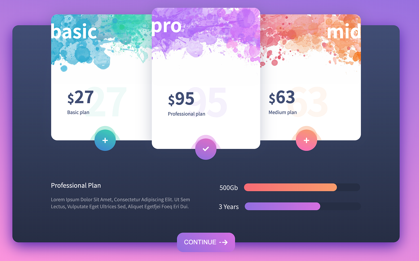 Daily UI Challenge — Pricing plan | by JW | Level Up Coding