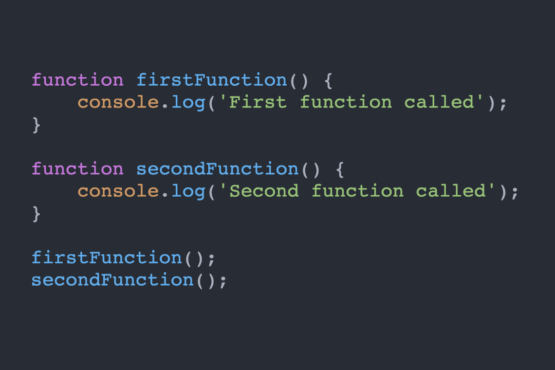 Synchronous JavaScript code.