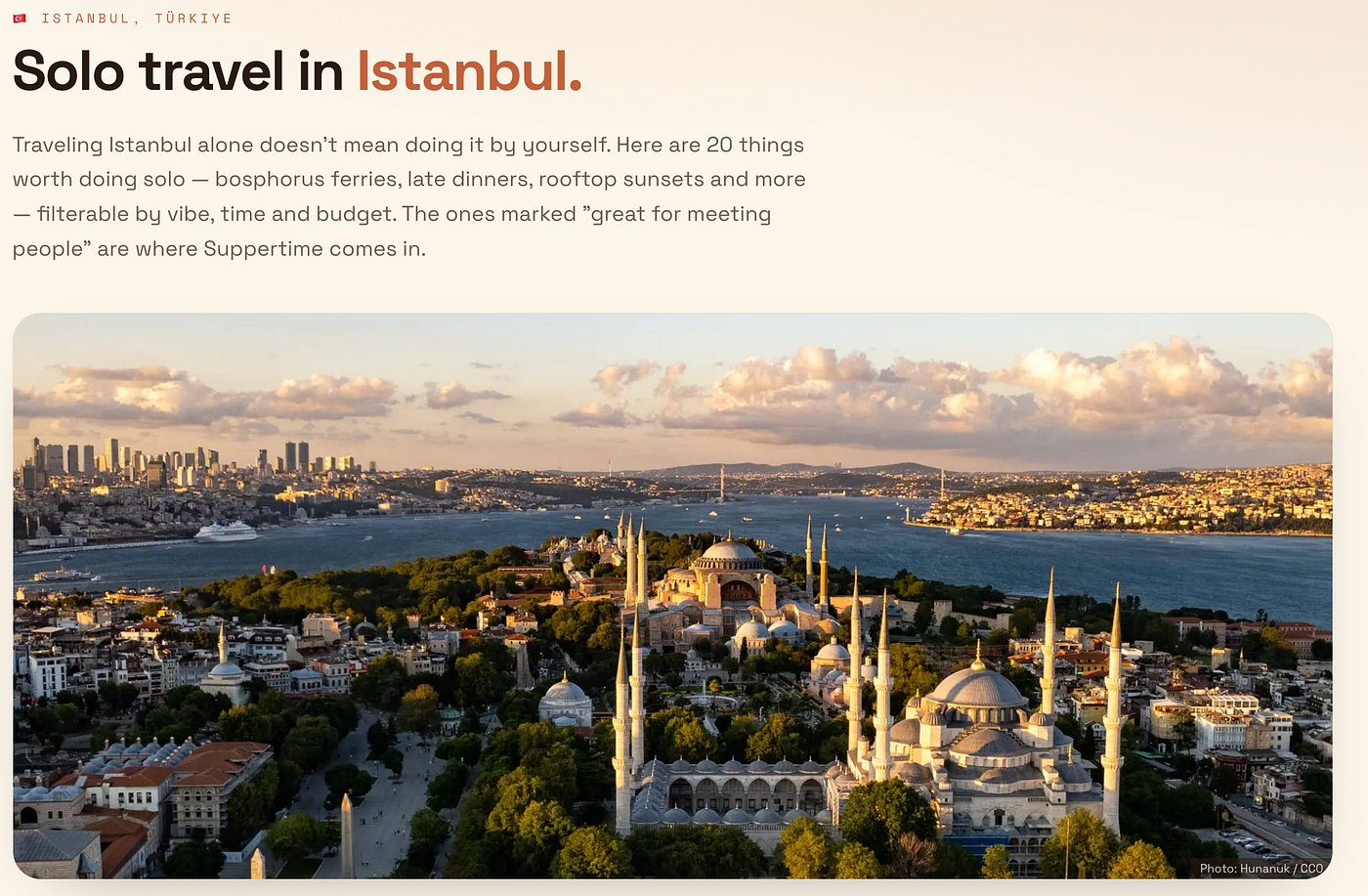 Solo travel in Istanbul
