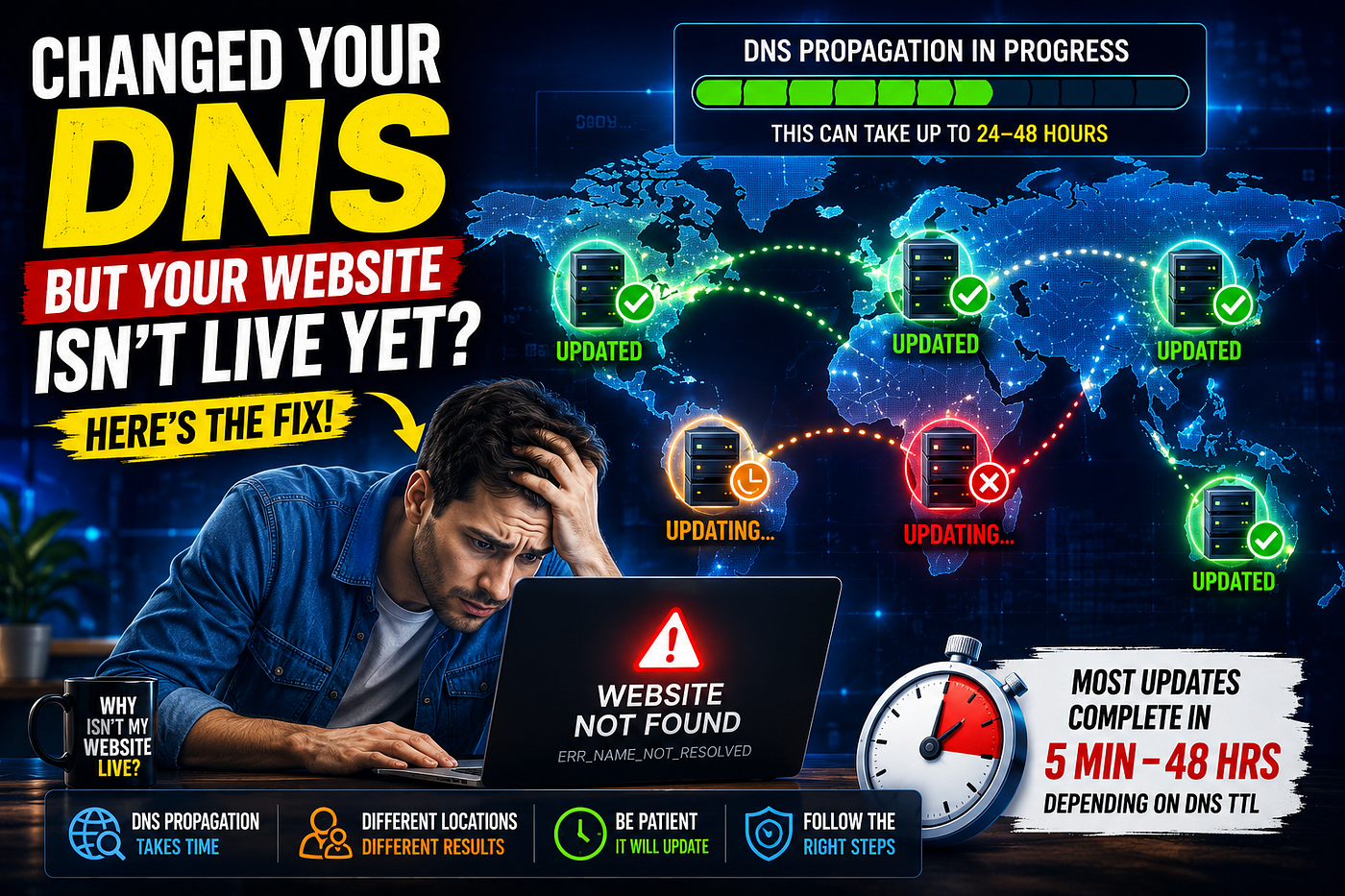 Changed Your DNS But Your Website Isn't Live Yet? Here's the Fix