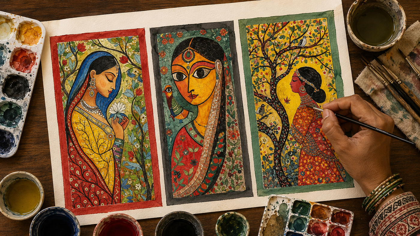 Natural Colours Used in Madhubani Art