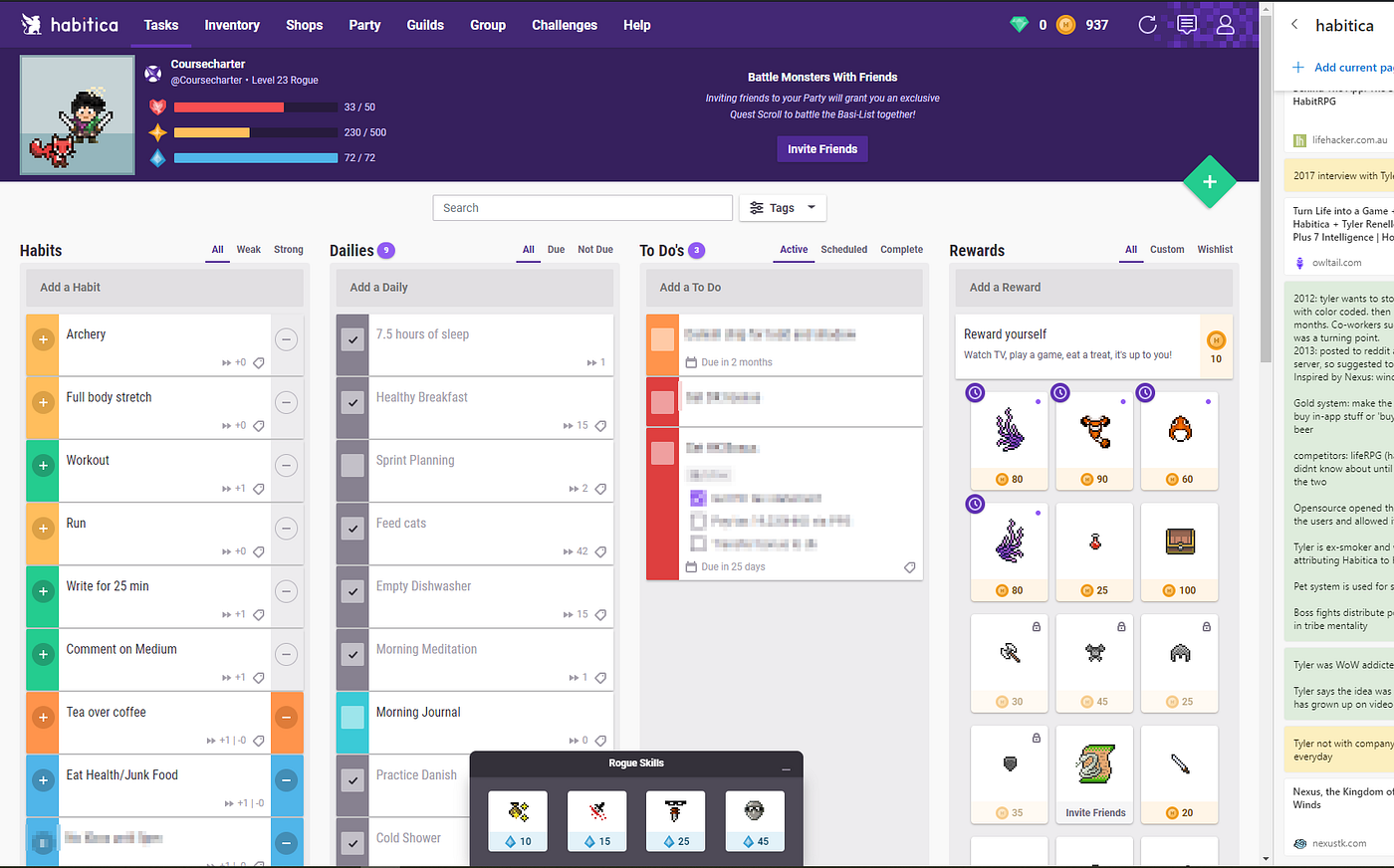 Habitica: Making Video Games Productive | Productive People