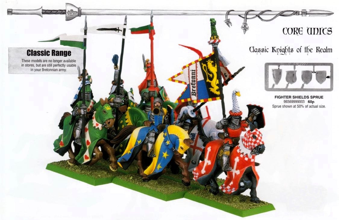 Figurine Warhammer The Green Knight - Métal Bretonnie Old World - Games Workshop