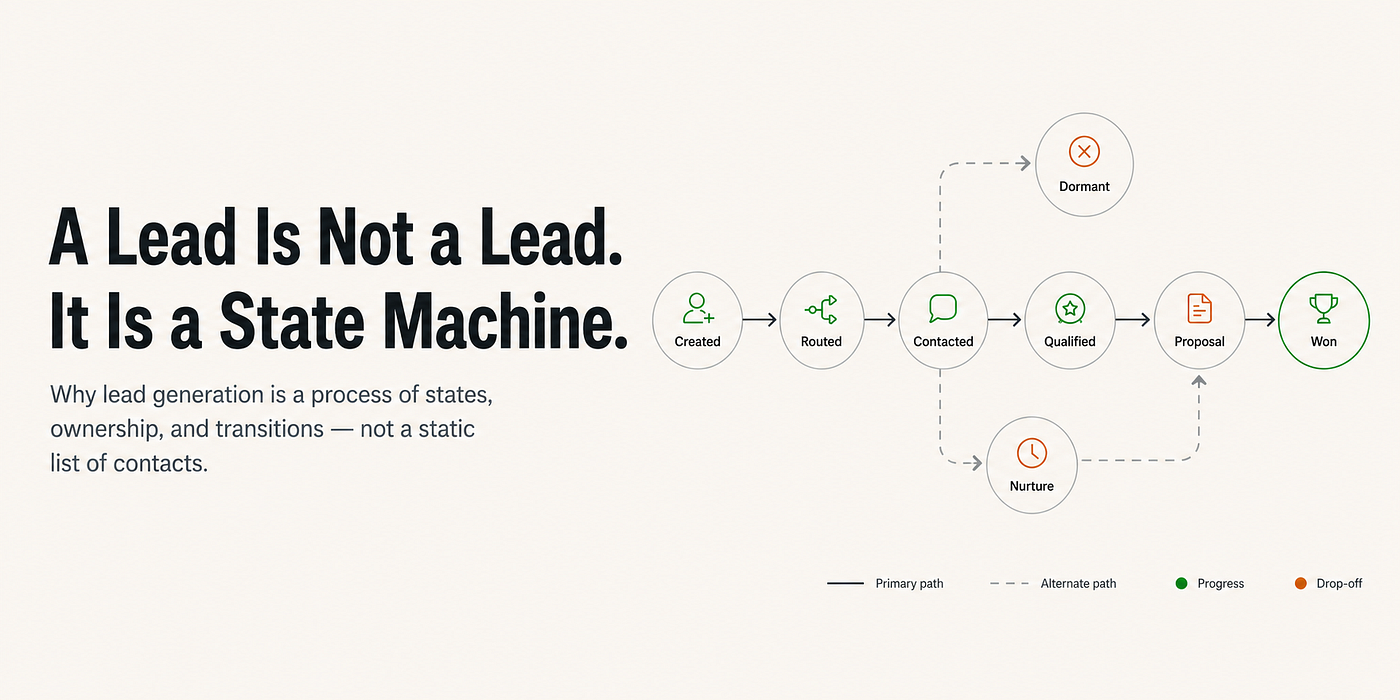 A Lead Is Not a Lead. It Is a State Machine.