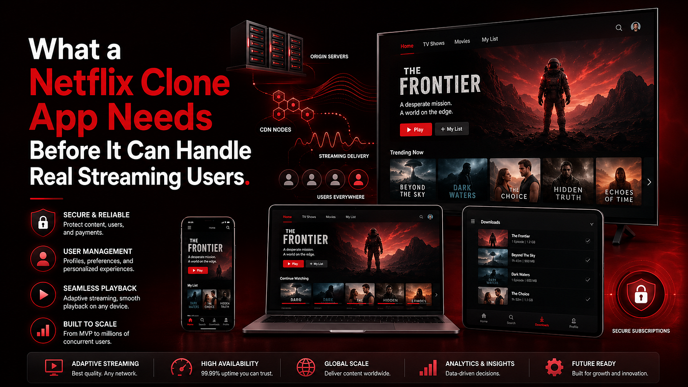 What a Netflix Clone App Needs Before It Can Handle Real Streaming Users