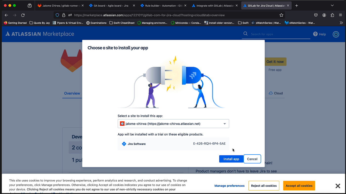 GitLab for Jira Cloud app