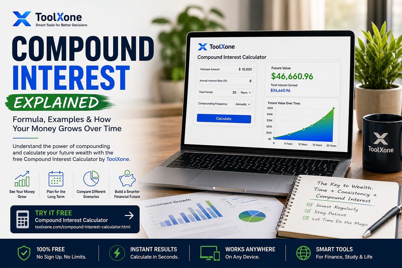 Compound Interest Explained: Formula, Examples & How Your Money Grows Over Time