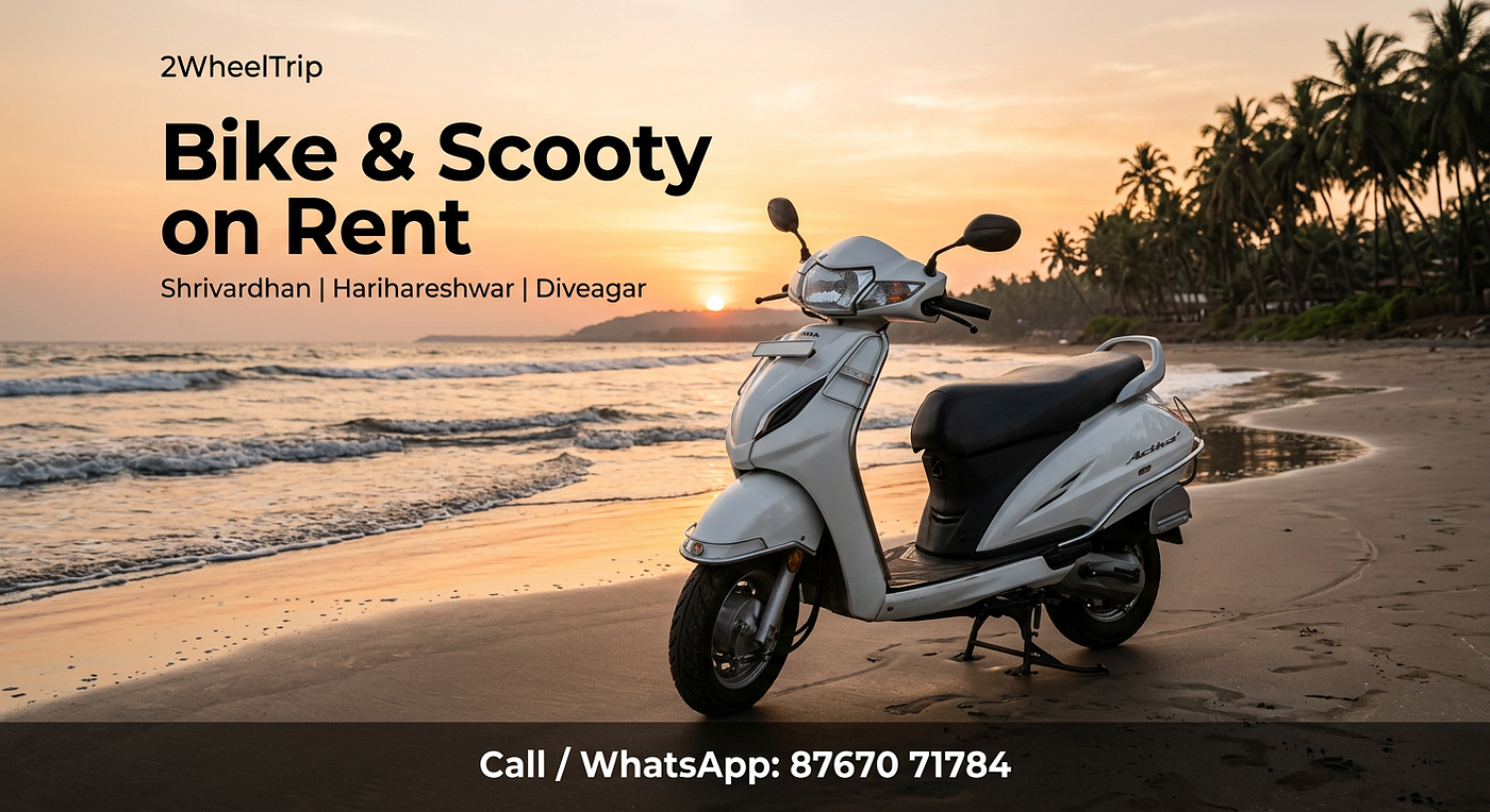 📞 87670 71784 Ultimate Konkan Coast Group Road Trip | Bike & Scooty Rentals in Shrivardhan