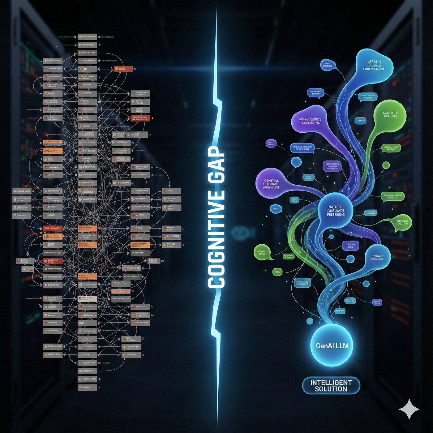 Figura 5. Representación de IA Generativa y cierre de la brecha cognitiva (Generada con Gemini Nano Banana)