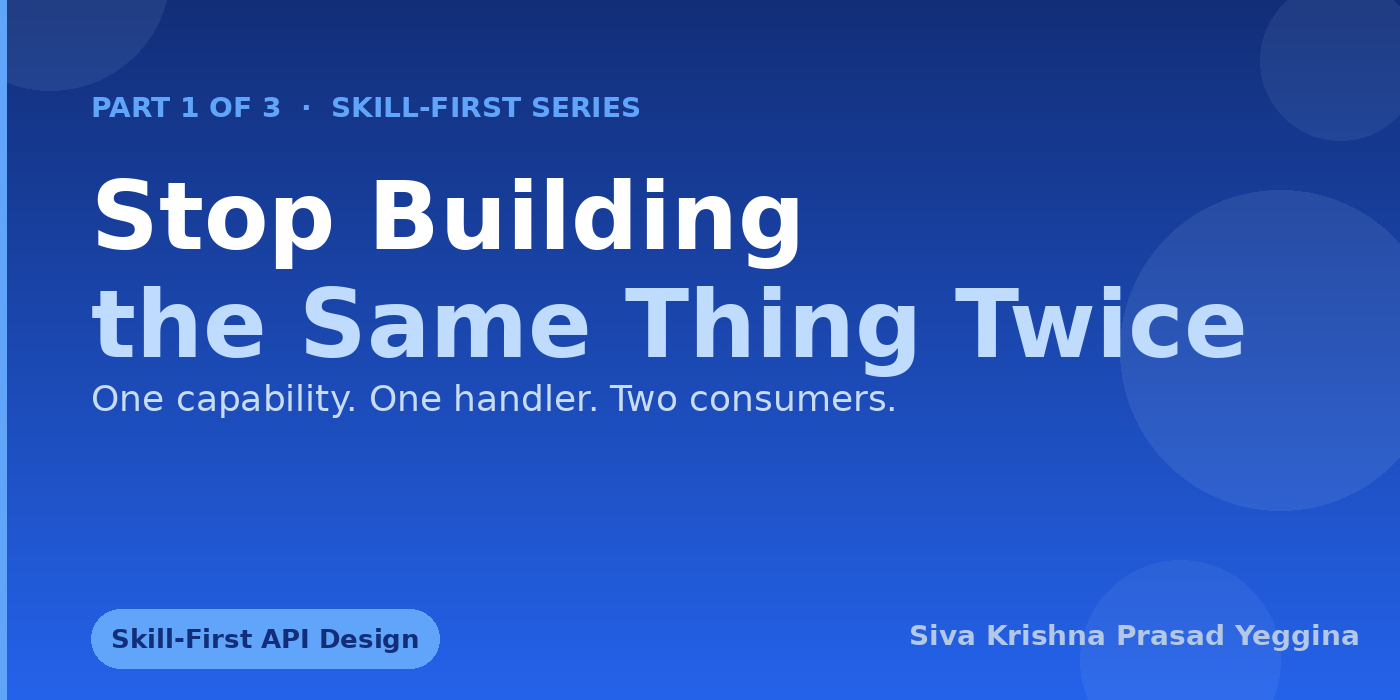 Stop Building the Same Thing Twice